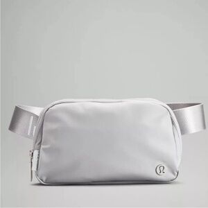 Lululemon Everywhere Logo Strap Belt Bag Silver Drop Grey